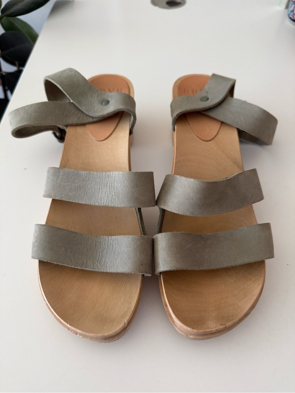 Bryr - Sylvie block heel sandal - sea foam